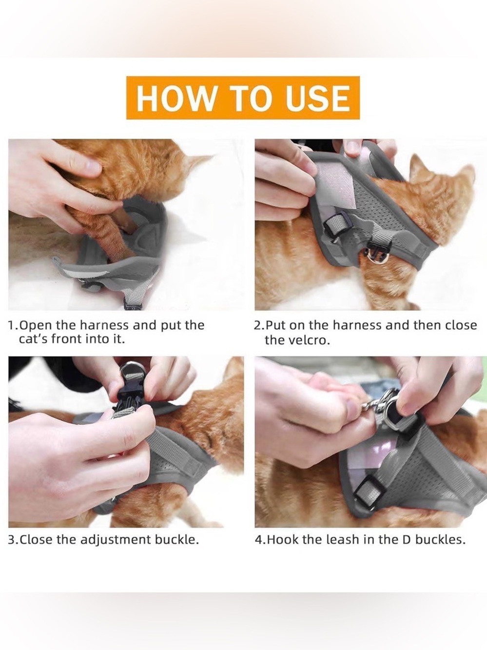 New Cat or Dog Vest Harness with Leash Size XS - Picture 8 of 11